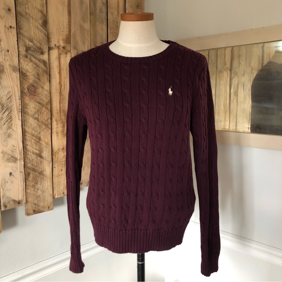 Polo Ralph Lauren Sweaters - Polo Ralph Lauren Womens Cable-Knit Cotton Sweater Size Large